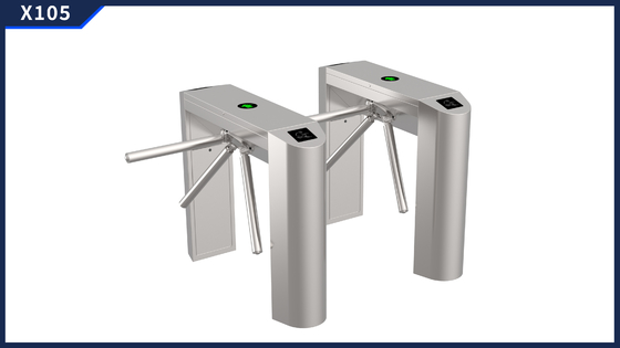 반자동 SUS 304 스테인리스 스틸 헤어라인 삼각관 턴스틸 게이트 통로 너비 ≤550mm 및 60kg 용량