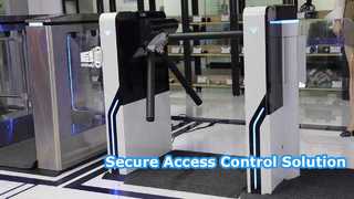 24V EF1213 삼각대 개찰구 게이트 메커니즘 RFID 수집기 체육관 스와이프 카드 보안 제어 데모 보기