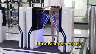 체육관 스와이프 카드 및 RFID 작동 시간 0.2초 데모를 갖춘 EF2213 플랩 배리어 게이트 메커니즘 보기